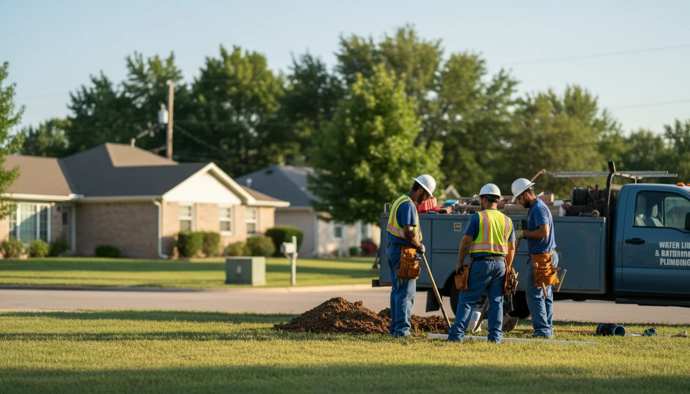 Residential water line and bathroom plumbing service in Eddyville, IA
